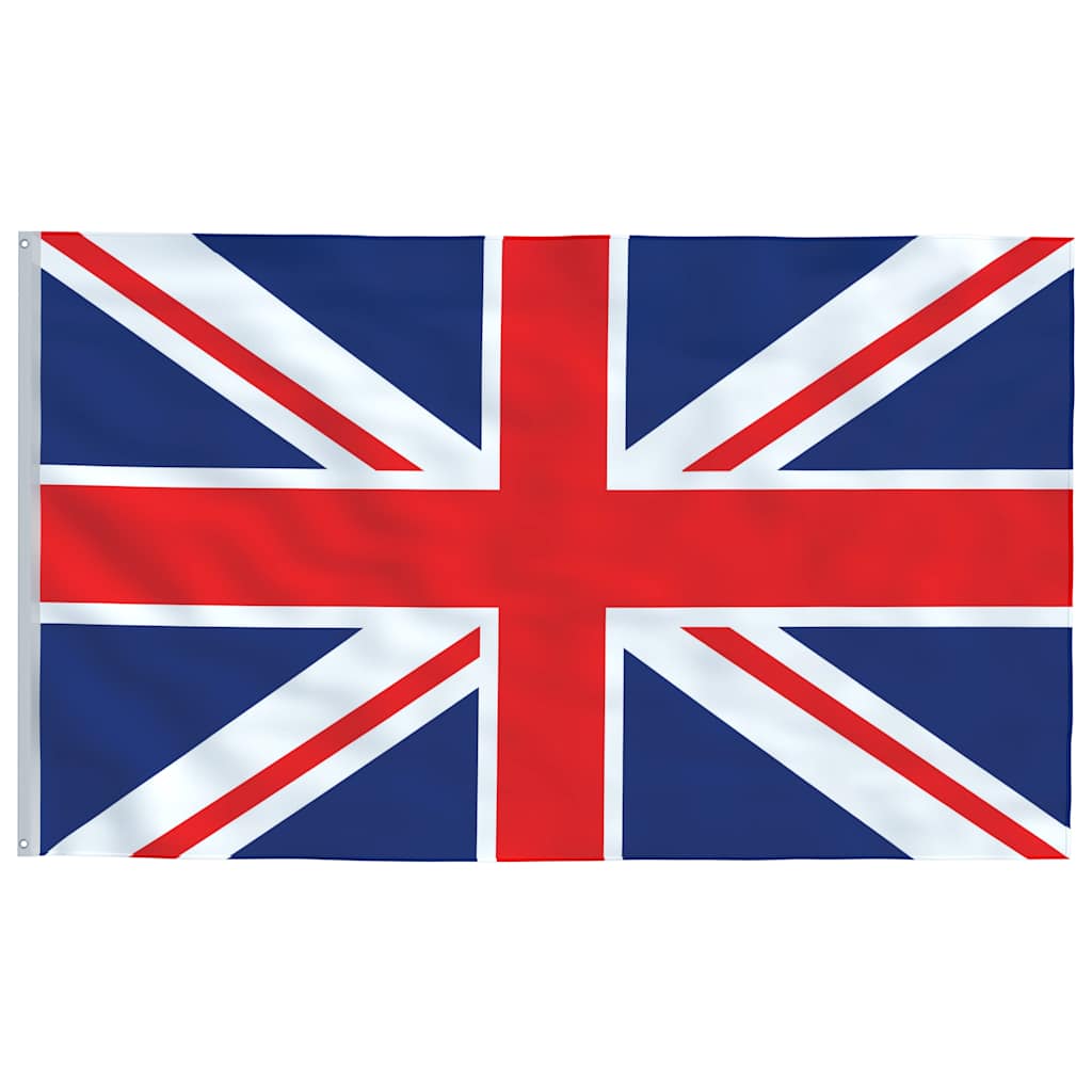 Storbritannien flag og flagstang 5,5 m aluminium