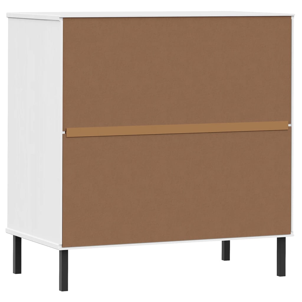skænk med 3 skuffer OSLO 77x40x79,5 cm massivt træ hvid