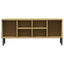 skoreol med metalben OSLO 106x35x45 cm massivt træ brun