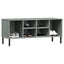 skoreol med metalben OSLO 106x35x45 cm massivt træ grå