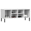 skoreol med metalben OSLO 106x35x45 cm massivt træ hvid
