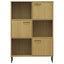 bogskab med metalben OSLO 90x35x128,5 cm massivt træ brun