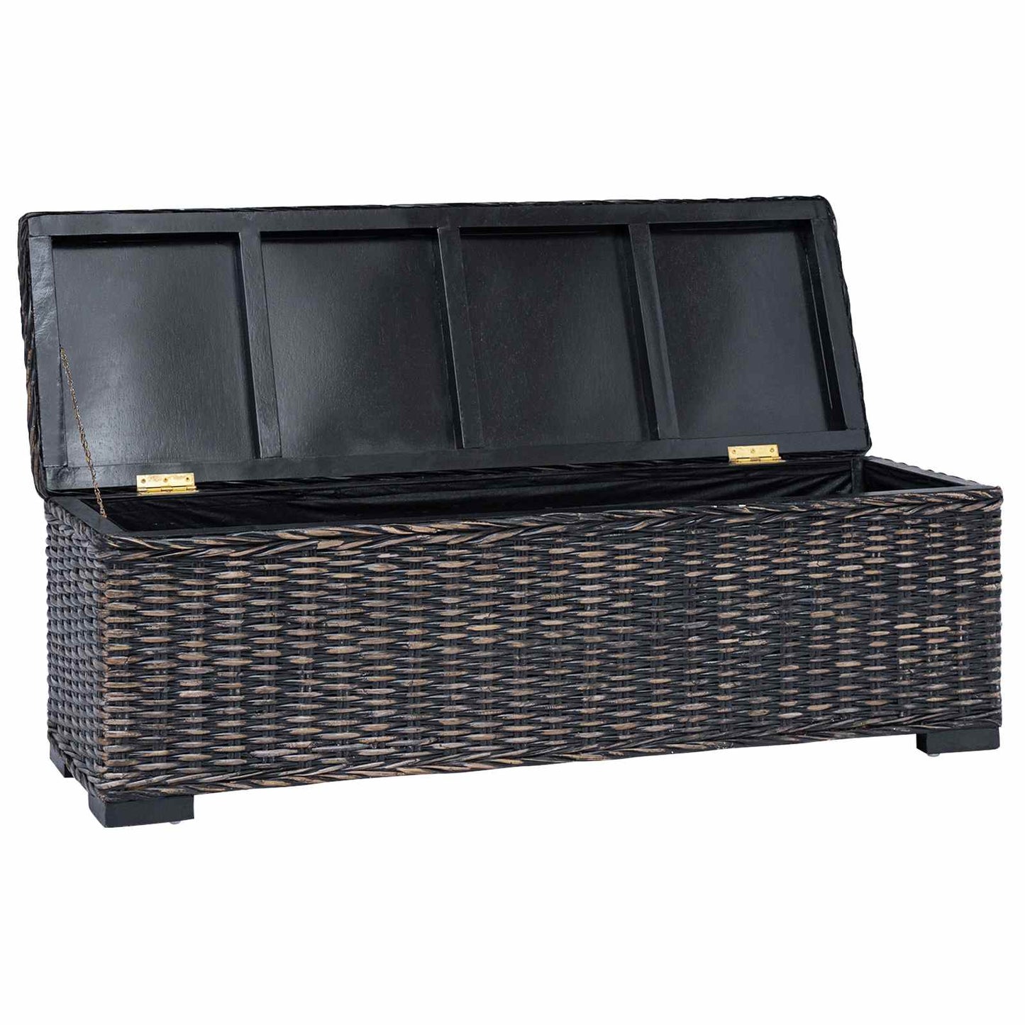 Opbevaringskasse med opbevaring Sort 110 x 35 x 45 cm