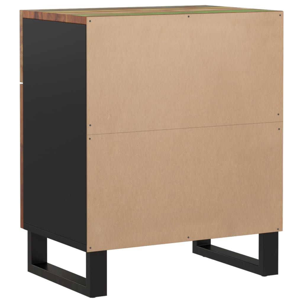 sengebord 50x33x60 cm massivt genbrugstræ og konstrueret træ