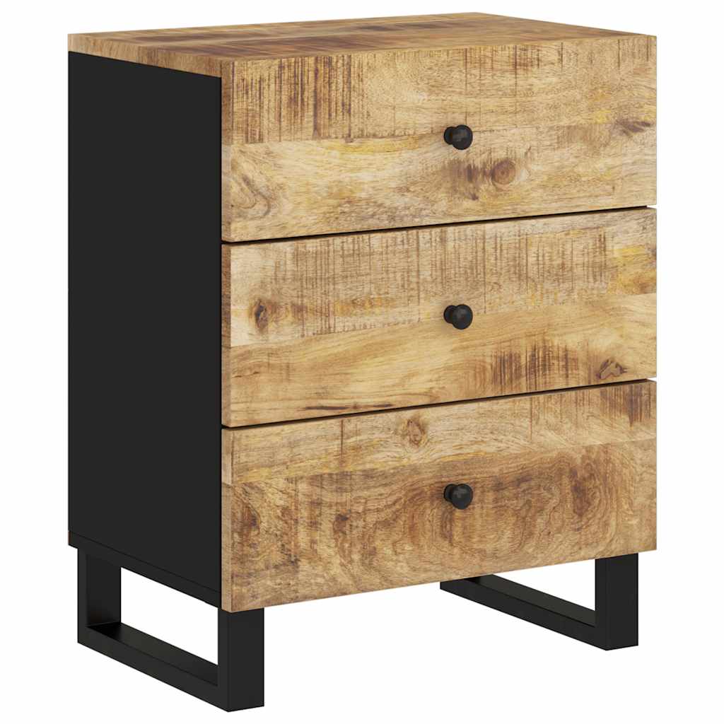 sengebord 50x33x62 cm massivt mangotræ og konstrueret træ