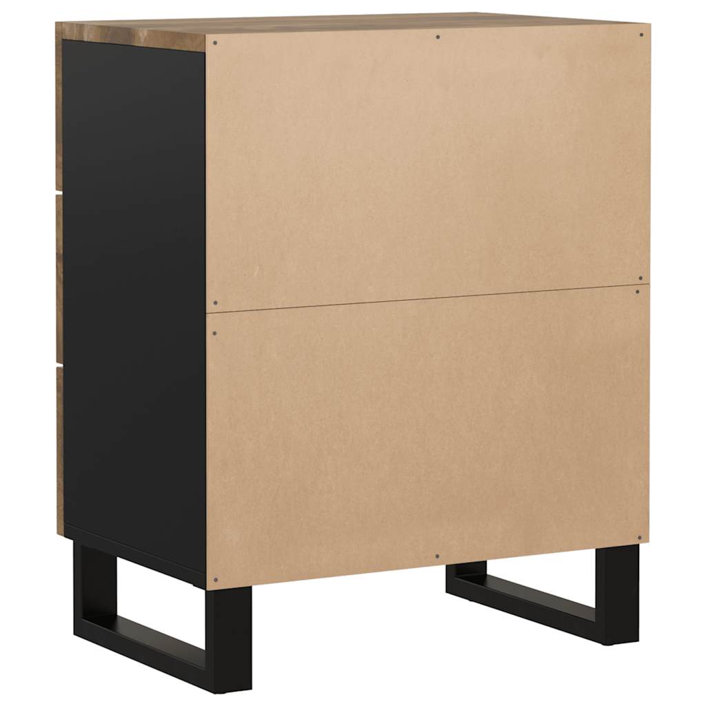 sengebord 50x33x62 cm massivt mangotræ og konstrueret træ