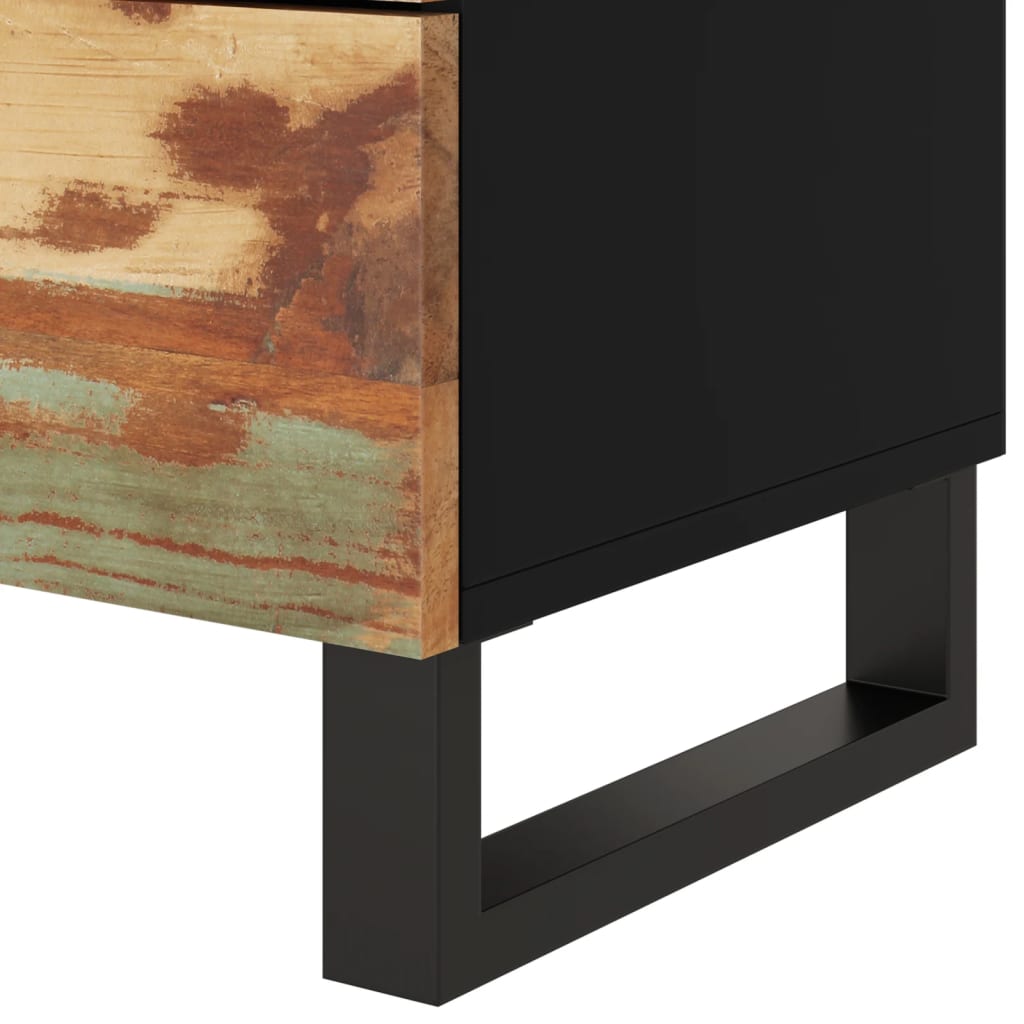sengebord 50x33x62 cm massivt genbrugstræ og konstrueret træ