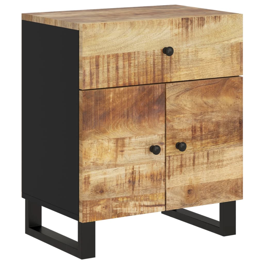 sengebord 50x33x60 cm massivt mangotræ og konstrueret træ