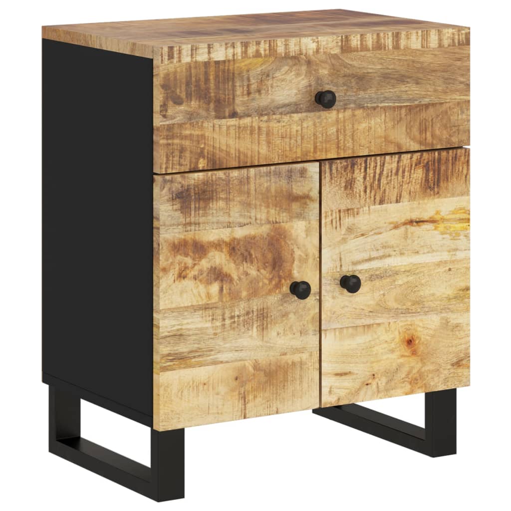 sengebord 50x33x60 cm massivt mangotræ og konstrueret træ