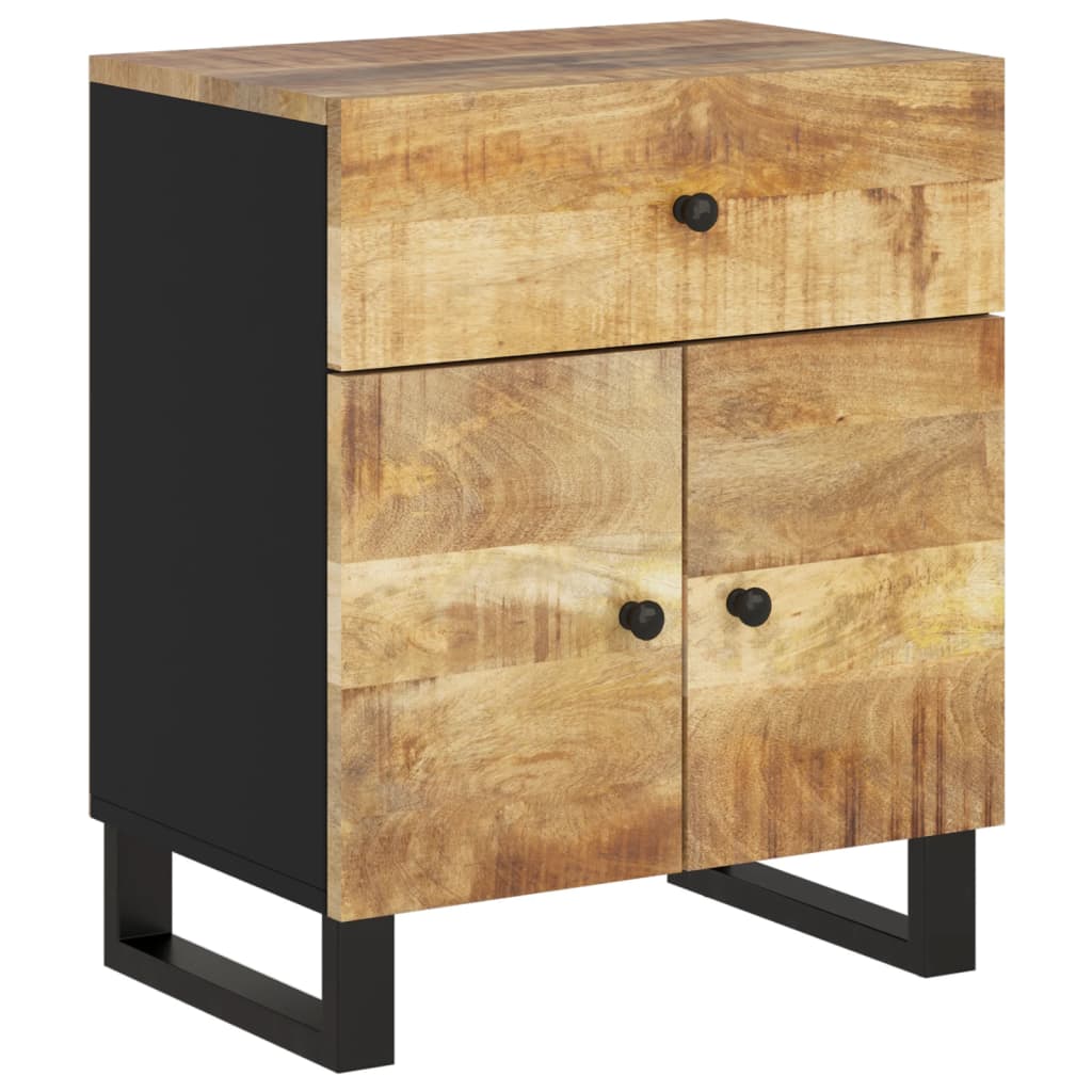 sengebord 50x33x60 cm massivt mangotræ og konstrueret træ