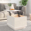 sofabord 40x50x35 cm massivt fyrretræ hvid