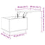 sofabord 40x50x35 cm massivt fyrretræ gyldenbrun