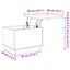 sofabord 40x50x35 cm massivt fyrretræ sort