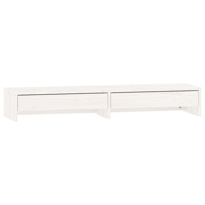skærmholder 100x27x15 cm massivt fyrretræ hvid