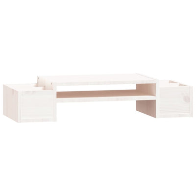 skærmholder 70x27,5x15 cm massivt fyrretræ hvid