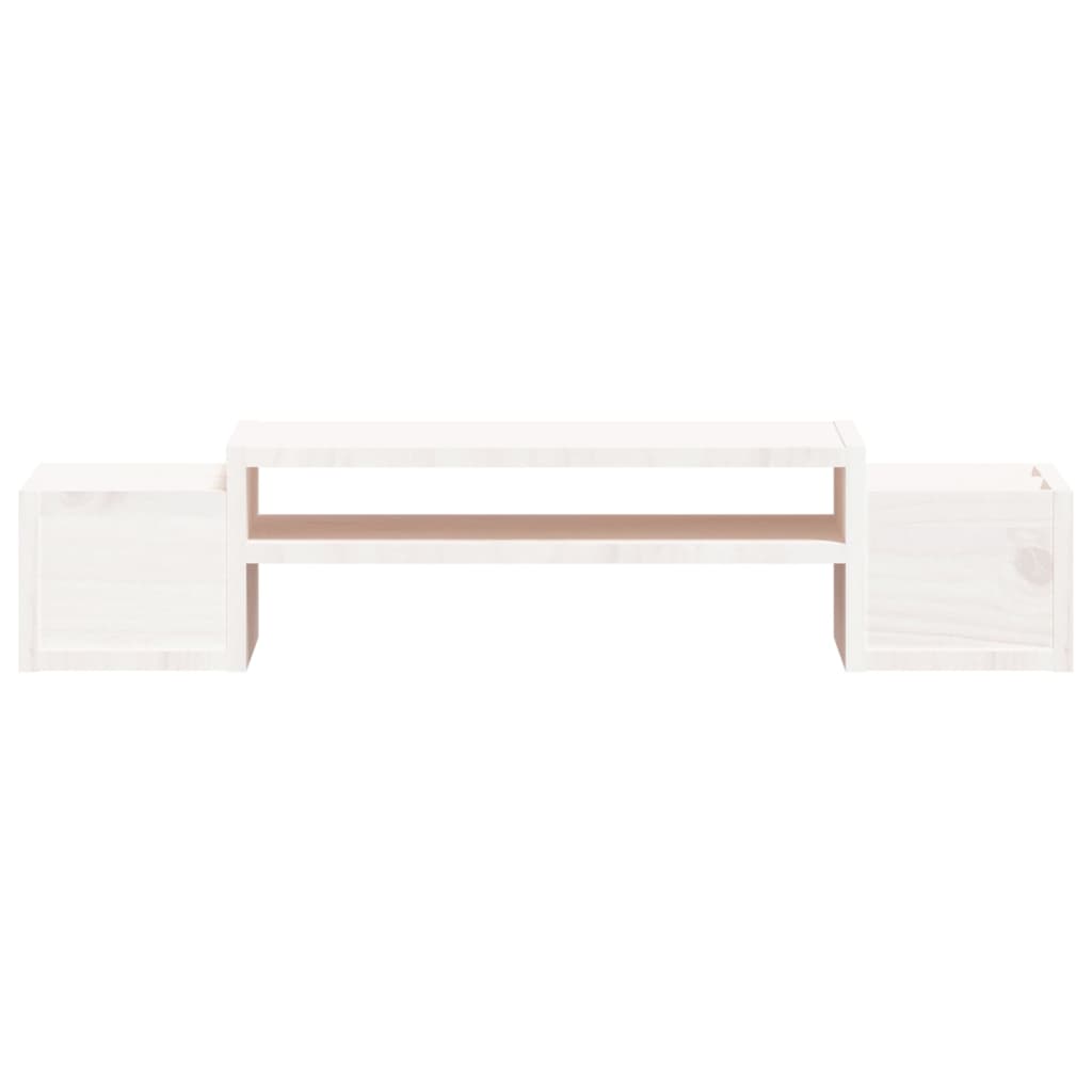 skærmholder 70x27,5x15 cm massivt fyrretræ hvid