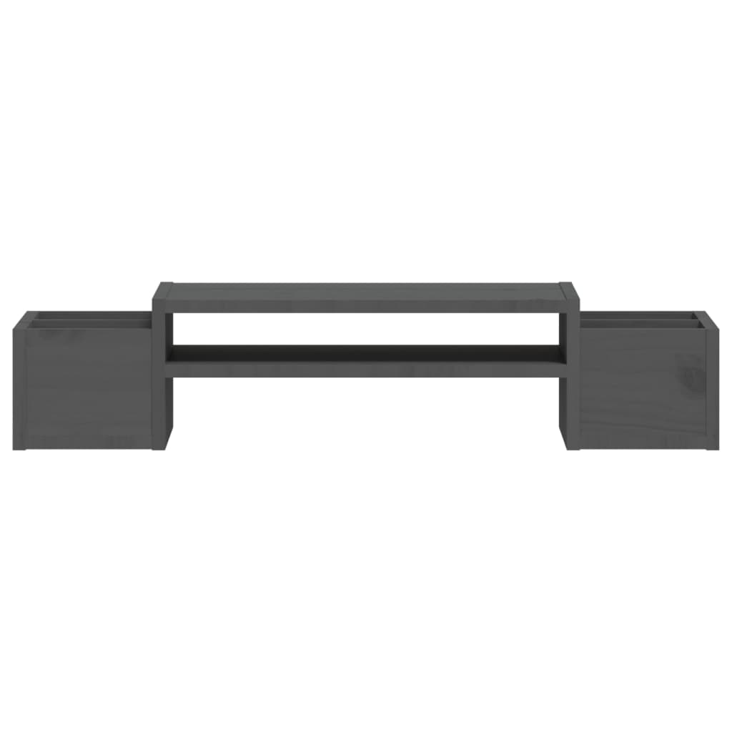 skærmholder 70x27,5x15 cm massivt fyrretræ grå