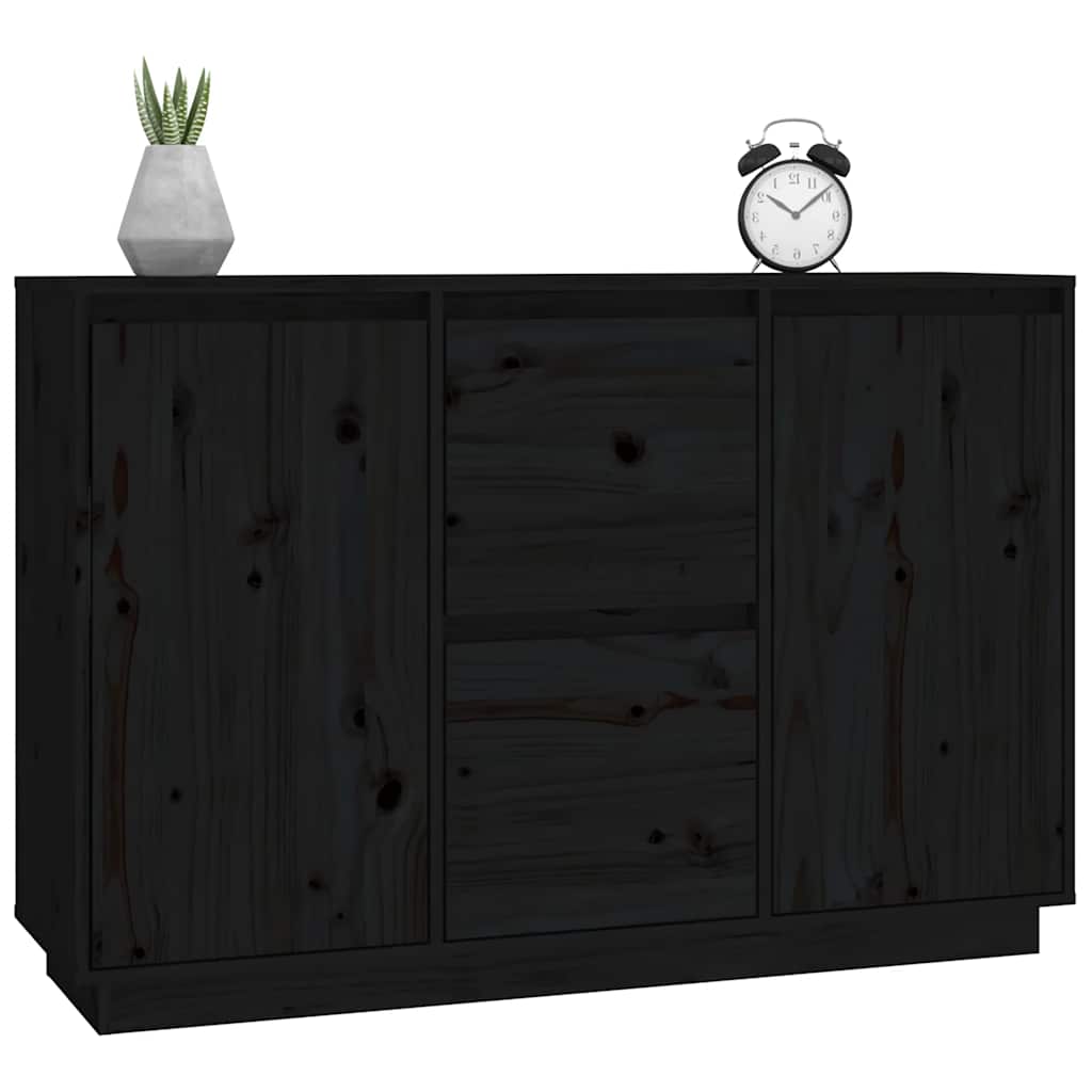 skænk 111x34x75 cm massivt fyrretræ grå