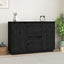 skænk 111x34x75 cm massivt fyrretræ grå