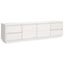 tv-bord 176x37x47,5 cm massivt fyrretræ hvid