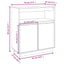 skænk 70x34x80 cm massivt fyrretræ