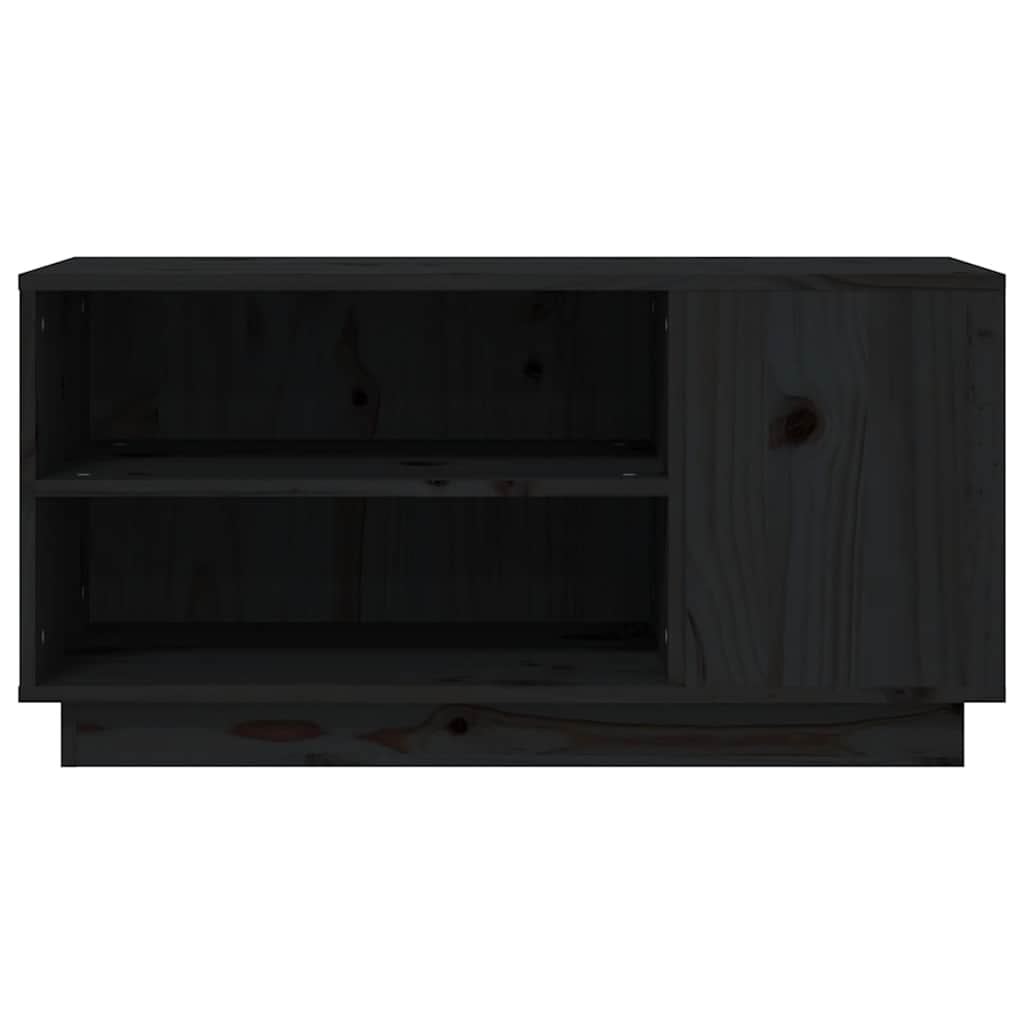 tv-bord 80x35x40,5 cm massivt fyrretræ sort