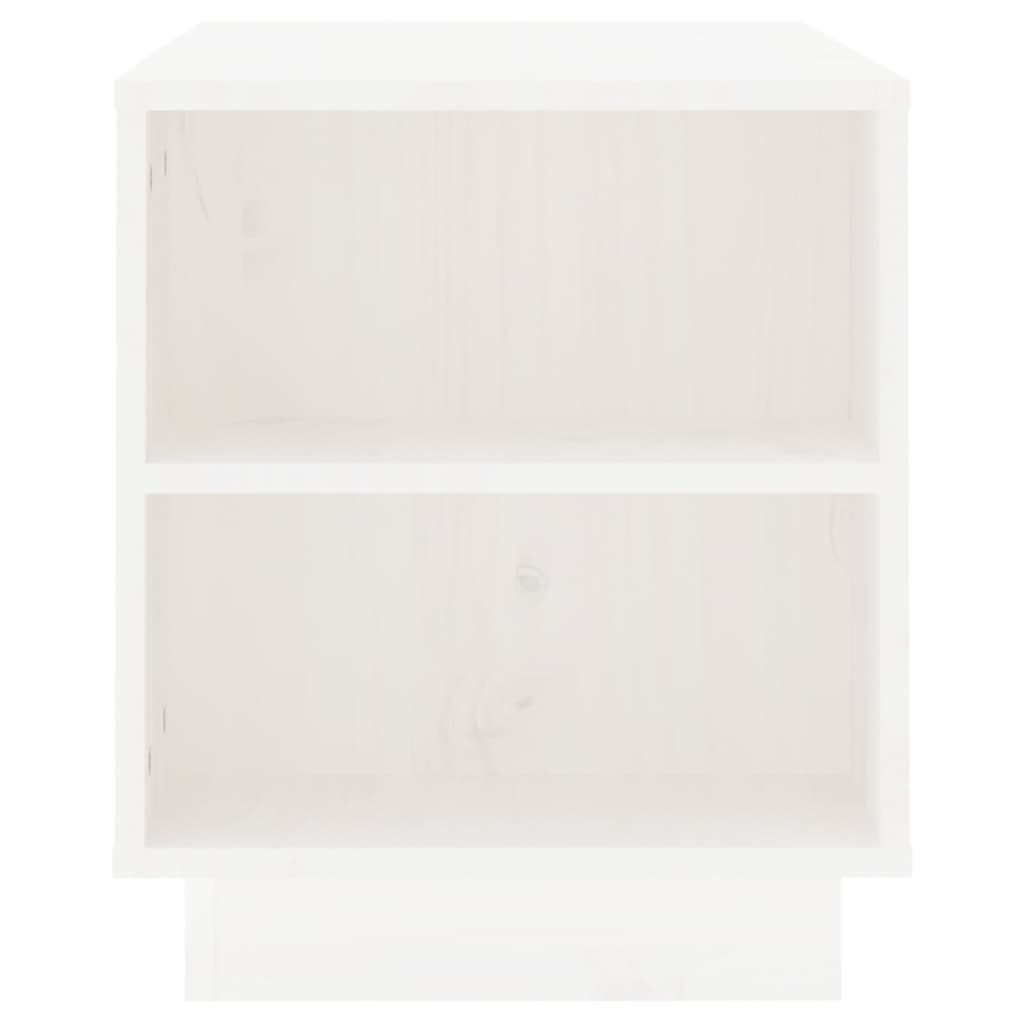 tv-bord 110x35x40,5 cm massivt fyrretræ hvid
