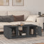 sofabord 110x50x40 cm massivt fyrretræ grå