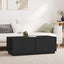 sofabord 110x50x40 cm massivt fyrretræ sort