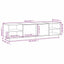 tv-bord 156x40x40 cm massivt fyrretræ sort