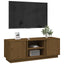 tv-bord 110x35x40,5 cm massivt fyrretræ gyldenbrun