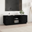 tv-bord 110x35x40,5 cm massivt fyrretræ sort