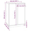 skænk 60x35x80 cm massivt fyrretræ hvid
