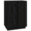 skænk 60x35x80 cm massivt fyrretræ sort