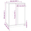 skænk 60x35x80 cm massivt fyrretræ sort