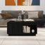 sofabord 80x81x36,5 cm massivt fyrretræ sort