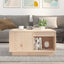 sofabord 60x61x32,5 cm massivt fyrretræ