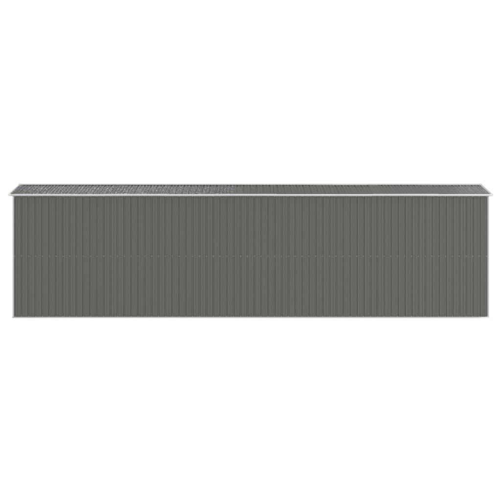 haveskur 192x772x223 cm galvaniseret stål lysegrå