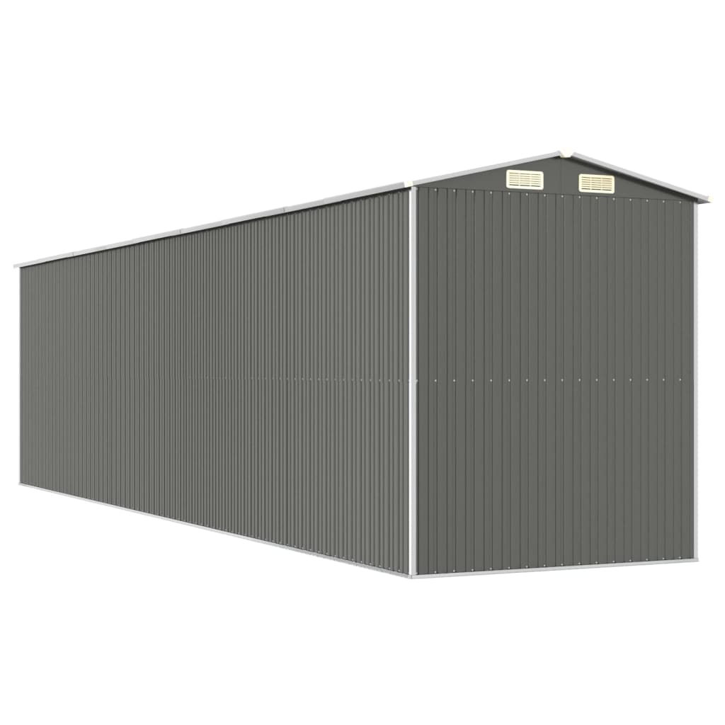 haveskur 192x772x223 cm galvaniseret stål lysegrå