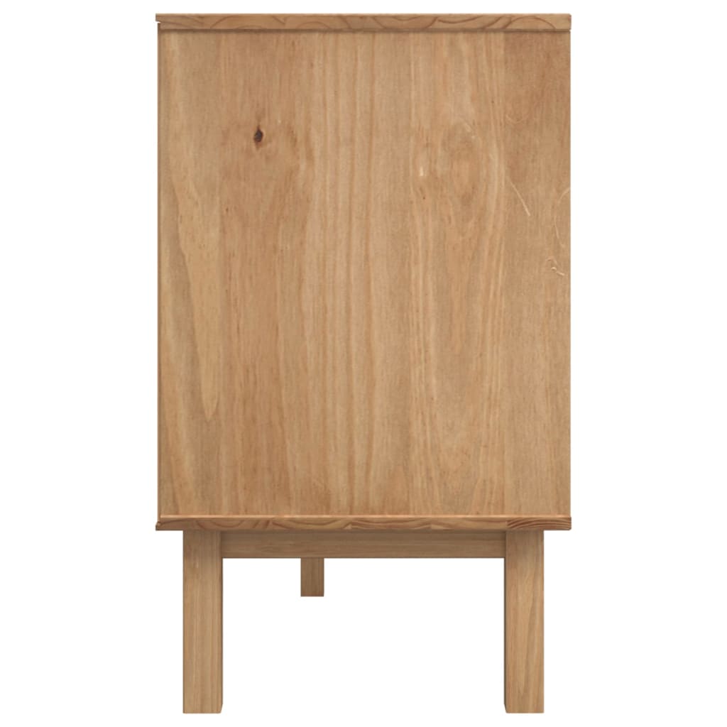skænk OTTA 113,5x43x73 cm massivt fyrretræ brun og hvid
