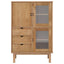 højskab OTTA 85x43x125 cm massivt fyrretræ