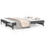 daybed med udtræk 2x(90x200) cm massivt fyrretræ grå