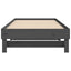 daybed med udtræk 2x(90x200) cm massivt fyrretræ grå