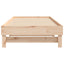 daybed med udtræk 2x(80x200) cm massivt fyrretræ