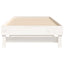 daybed med udtræk 2x(80x200) cm massivt fyrretræ hvid