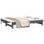 daybed med udtræk 2x(80x200) cm massivt fyrretræ grå