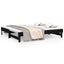 daybed med udtræk 2x(90x190) cm massivt fyrretræ sort