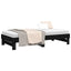daybed med udtræk 2x(90x190) cm massivt fyrretræ sort