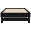 daybed med udtræk 2x(90x190) cm massivt fyrretræ sort