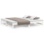 daybed med udtræk 2x(100x200) cm massivt fyrretræ hvid